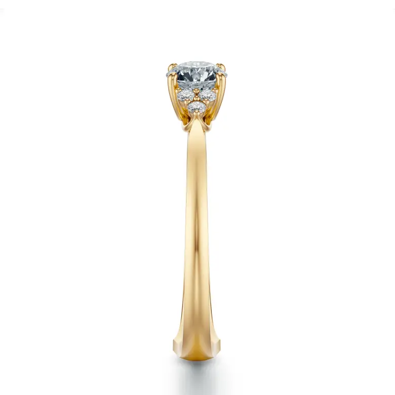 Złoty pierścionek 585 z diamentem 0.50 ct SBPZ_035